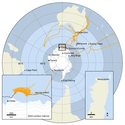 Characterizing Atmospheric Transport Pathways to Antarctica and the Remote Southern Ocean Using Radon-222